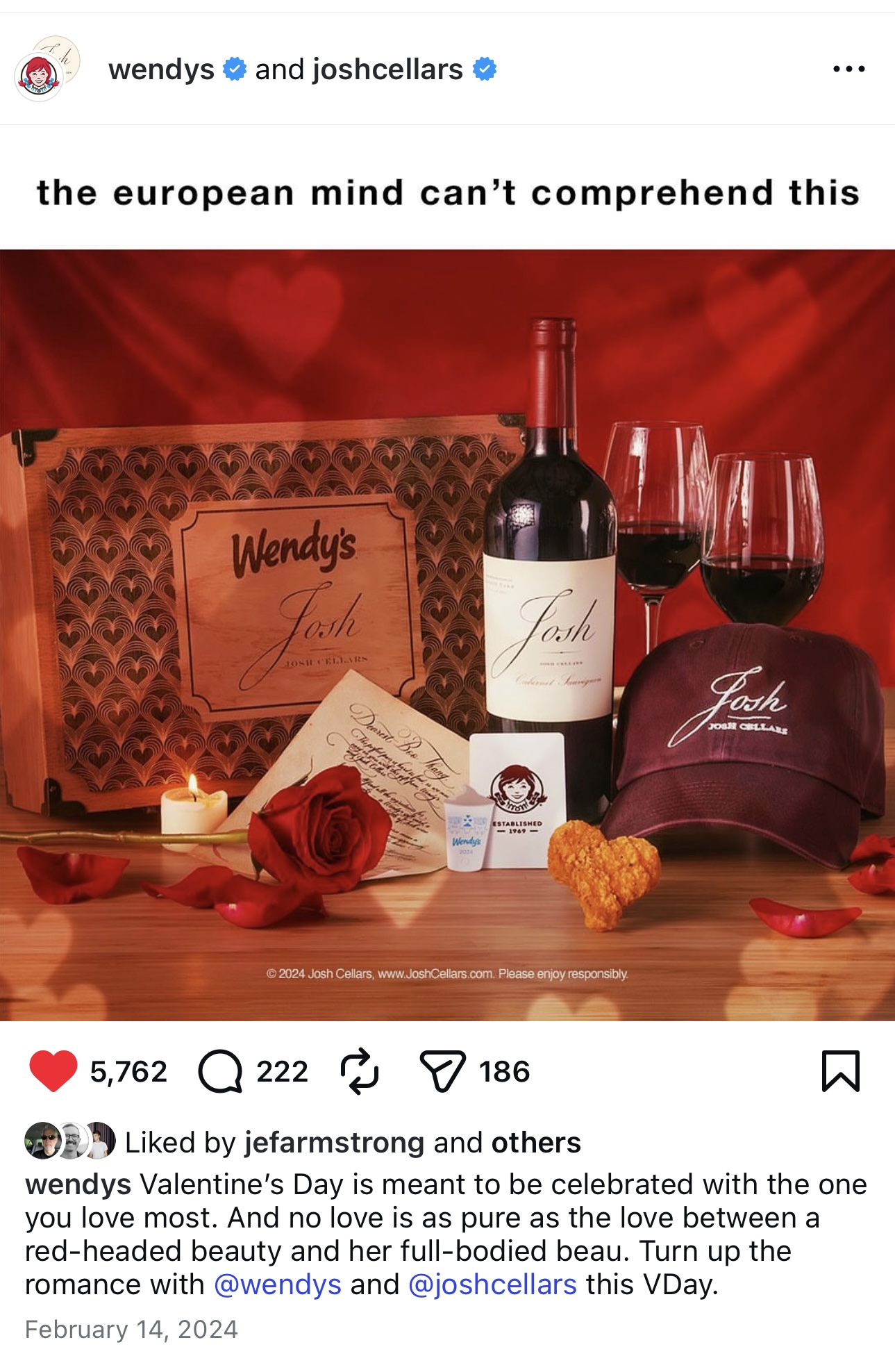 Wendy's & Josh Pairing